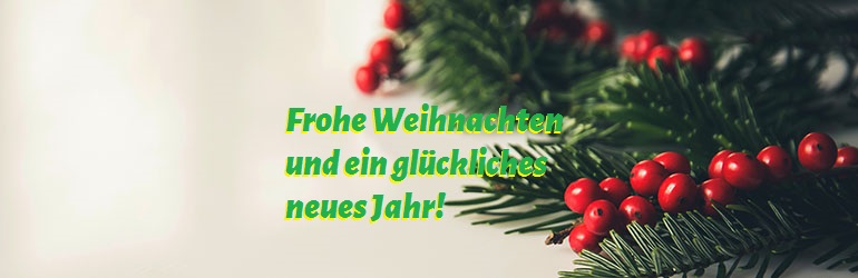 Frohe Weihnachten und ein glückliches neues Jahr!