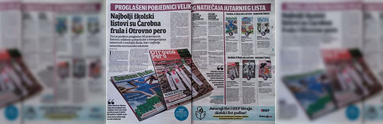 Najbolji školski listovi su Čarobna frula i Otrovno pero