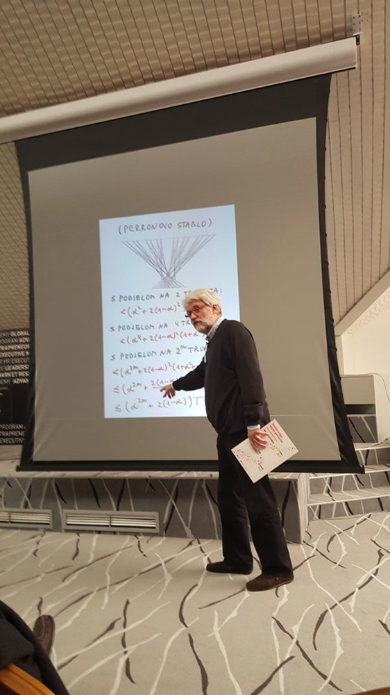 Večer matematike se održala i u prostorijama Školske knjige gdje su nastavnici i učenici imali mogućnost poslušati predavanje prof. dr. sc. Zvonimira ŠIKIĆA – „Kako napraviti puni okret na što manjoj površini” 
