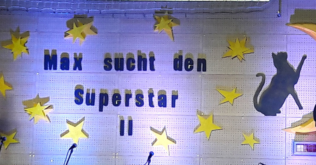 Znak srednjoškolskog natjecanja Max sucht den Superstar u Gospodarskoj školi Varaždin 