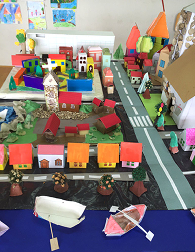  U sklopu nastavne jedinice Plan mjesta, iz prirode i društva za III. razred OŠ SV. FILIP I JAKOV, analizirali smo što je sve u našem mjestu: kakvog su oblika i veličine zgrade, gdje su parkovi, obala, koliko su široke ceste i kamo vode.

