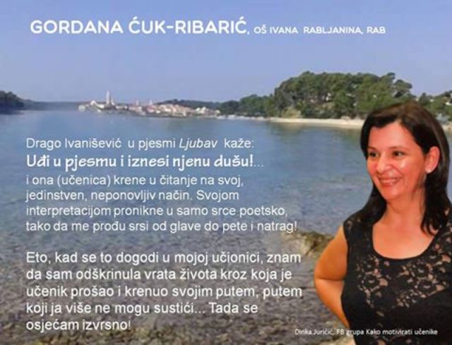 Gordana ĆUK-RIBARIĆ, OŠ Ivana Rabljanina, Rab