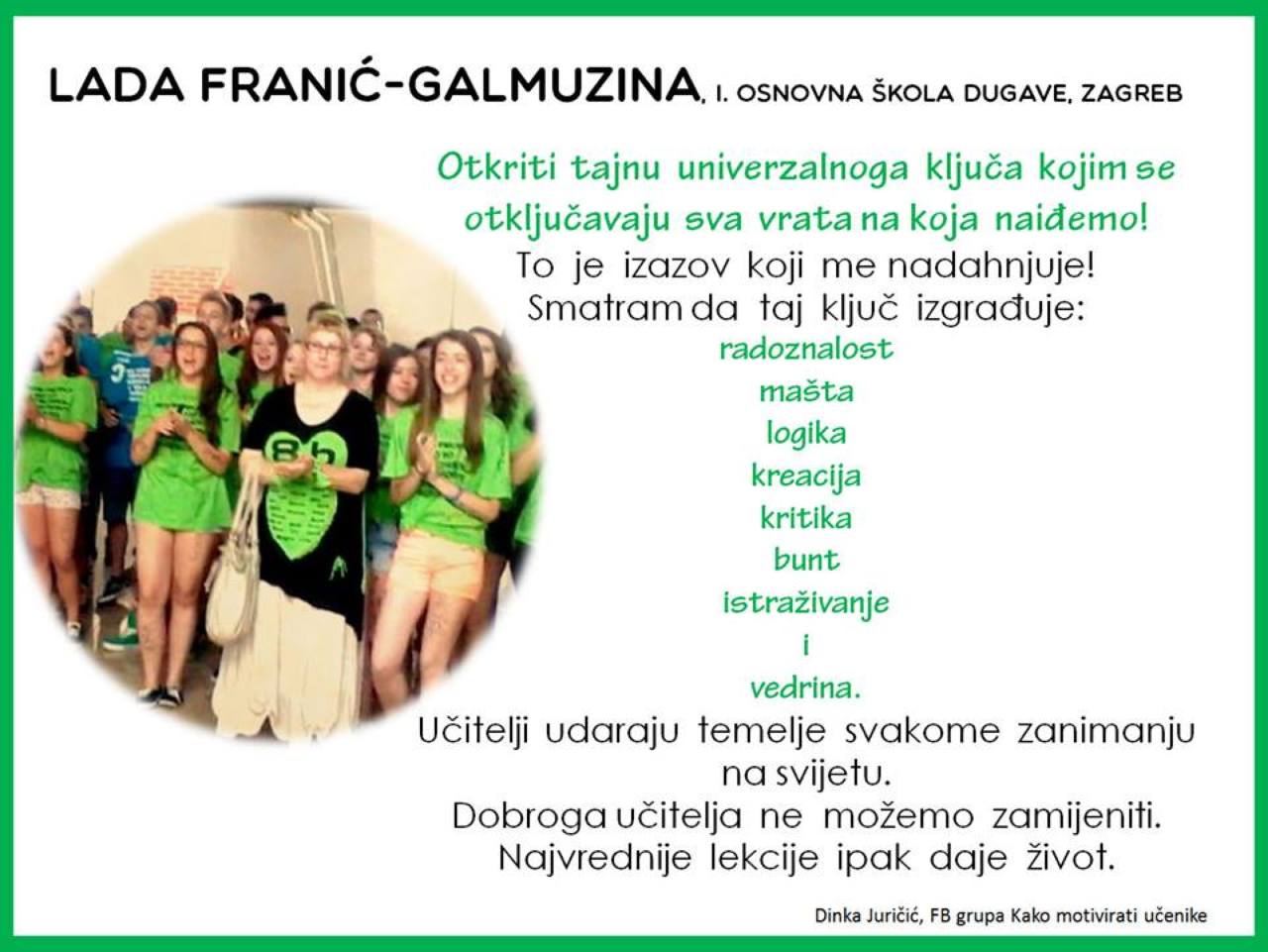 Lana FRANIĆ-GLAMUZINA, I.OŠ Dugave, Zagreb
