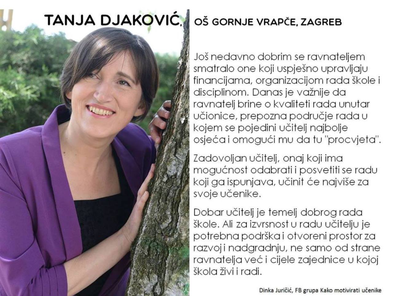 Tanja DJAKOVIĆ, OŠ Gornje Vrapče, Zagreb