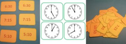 Školski portal: Koliko je sati – igra memorije		